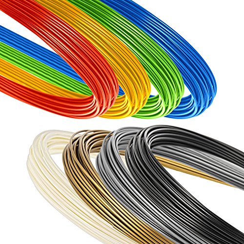 Großes Minadax 8 Farben multicolor Starterpack Set 8x50 Gramm hochwertiges 1,75 mm ABS-Filament hergestellt in Europa