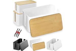GANCEDO HOME Caja Organizadora de Cables - Organizador Cables Escritorio - Organizador de Cables - Caja para Esconder Cables - Cable Box - Caja Cables Organizador