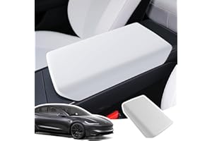 ‎LANGBEAN LANGBEAN Pokrowiec na Podłokietnik dla Tesla Model 3 Highland 2024 2025 2026, Ochrona Podłokietnika Konsoli Środkowej TPE, Akcesoria do Podłokietnika, Biały