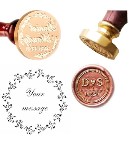 Timbro Ceralacca Ovale Con Chiave - Testa In Ottone Rimovibile Con Manico In Legno - Foto 4