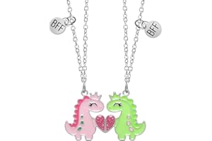 Yolev Freundschaftskette für 2 Mädchen Halskette Schmuck Langstrecke Geburtstag Weihnachten Brautjungfer Beste Freunde Kette Geschenke Mädchen Schwestern Freundschaftsketten Bff Ketten für 2