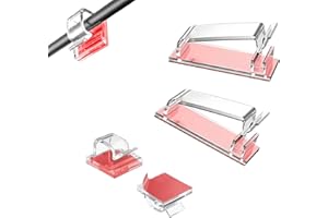 SZZETK 70 Pezzi Di Supporto Per Cavi Autoadesivo, Morsetti Per Cavi Per La Gestione Dei Cavi, 60 Piccoli Cavi Di Gestione + 10 Grandi Supporti Per Cavi Autoadesivo. Ufficio, Famiglia - Trasparente