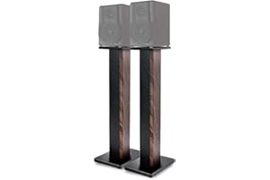 IBVIVIC 1 par de patas de altavoces de arena de madera, soporte de altavoz para altavoces Home-Cinema HiFi Bookshelf Box y Satélite y Anti-caída Reposapiés antideslizante en la parte inferior (90 cm)