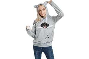 FELYONG Unisex Haustier-Tragetasche Hoodie Katze Hund Tasche Halter Sweatshirt Top