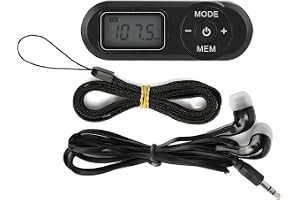 Radio,Black 1.1" LCD Digital FM Radio Music Player FM Radio Pocket Headphones for Outdoor Sports, Travel for Music Lovers