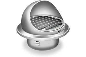 Aygrochy ventilationsgaller 150 mm med hatt, 304 rostfritt stål rundt frånluftsgaller fastskruvning insektsskyddsgaller fläns
