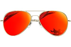 KANASTAL Occhiali da Sole da Uomo Donna Polarizzati UV400 Occhiali a Goccia Quadrati Specchio Metallo Grandi Oversize Metal Sunglasses per Pesca Shopping Viaggio