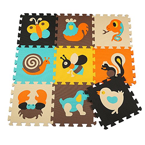 KAIXIN Puzzlematte Spielmatte Spielteppich Schaumstoff Puzzle Kinderteppich25 Stück 120cm * 120cm * 1.2cm - 3