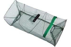 URFEDA Trappola per Pesca, Trappola Nassa da Pesca Rete da Pesca per Pesci Pieghevole Trappola per portatile, Attrezzatura da Pesca in Nylon con esca viva di pesci, granchi, gamberi, gamberetti, aragoste