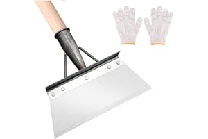 Marstey Gartenschaufel, Multifunktionale Gartenschaufel, Gartengeräte, Schaufel, Schneeschaufel, Edelstahl-Reinigungsschaufel, Griff Nicht im Lieferumfang Enthalten, Quadratisch (23 cm)