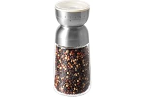 Vucchini Salt and Pepper Grinder,External Adjustable 6 Coarseness,Stainless Steels,Spice Mills,Home Kitchen Birthday,Housewarming Gifts