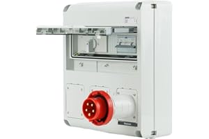grenda-hammer® | Umschaltstation 63A mit Lastumschalter Inselbetrieb/Notstromeinspeisung mit Hager FI/LS-Schutzschalter (Einspeisung Drehstrom 3x 16A)