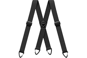 GENERIC Hidden Braces for Men 1.6 Inch Wide X Back Adjustable Elastic Men's Suspenders Under Clothing with 4 Snap Loop ﻿