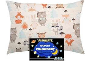 AISAWATE kinder Kissenbezug 40 x 60 cm - Bio Baumwolle Kopfkissenbezug - Baby Kleinkind Kissen Kissenbezüge für kinderwagen - babykissen bezug mit Umschlagverschluss