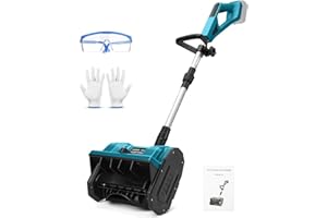 WINGFLY Cordless Snow Shovel for Makita 18V Battery, Electric Foldable Snow Blower with Adjustable Direction & Telescopic Pole, Battery Snow Blower 28cm working width for School Roads Driveways
