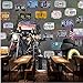 Produktbild Mbwlkj Tapete 3D Custom Retro Industrial Style Gebrochene Wand Autokennzeichen Tapete Bar Restaurant Hintergrund Wandbild-150cmx100cm