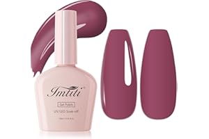 Imtiti Smalto gel prugna, 1 pezzo di smalto gel viola uva, smalto gel UV LED, lunga durata, nail art manicure fai da te a casa per l'autunno e l'inverno (10 ML)