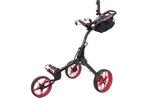 vilineke Compact Three Golf Push Trolley with Umbrella Holder and Storage Bag