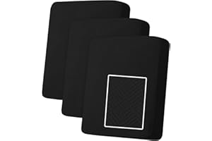 YSTELLAA Housse Coussin Canapé Extensible, Housse De Coussin Canapé Antidérapant, Universelle Housse Dossier Canapé, Housse Coussin Canape, Housse De Coussin De Canapé, 1 Place*3, Noir