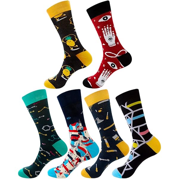 Calzini Uomo Fresh & Feel 6/12 Paia – Colori Vivaci A Contrasto In Lycra (Taglie 6-11 UK)