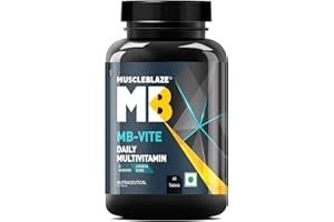 MuscleBlaze MB-Vite Daily Multivitamin with 51 Ingredients & 6 Blends, Vitamins & Minerals, Prebiotic & Probiotics, Amino Aci