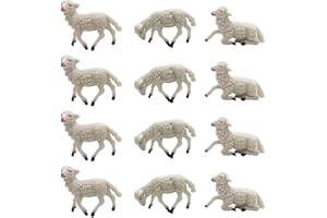 ICE TOYS Set 12 weiße Schafe für Krippe (Schafe 12)