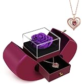 WEIMIL Preserved Flower Violet Rose, Gifts for Mother, Girlfriend, Women, Women, Grandma on Christmas, Valentine's Day, Mothe