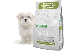 NATURE'S PROTECTION Nature’s Protection Superior Care Crocchette Cani ad Alto Contenuto Proteico - Cibo per Cani Junior Bianchi Ipoallergenico con Pesce Bianco - Omega 3 e 6 - Contro le Macchie da Lacrimazione (1,5 kg)