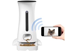 Pawmate 7.5L Automatic Cat Feeder with 720P Camera | Cat Food Dispenser Automatic Programmable Timer Up to 8 Meals Per Day | Smart Pet Feeder for Large/Medium Pets |Only Supports 2.4G