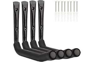 PIPABIBA Lot de 4 crochets de rangement robustes pour roues de garage, support mural de 40 cm, capacité maximale de 45 kg (27 cm x 40 cm)