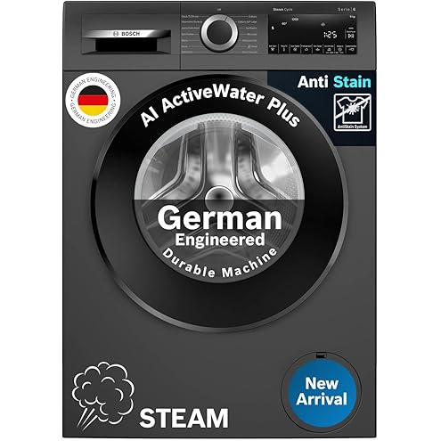Bosch 9 kg 5 Star Front Load Fully-Automatic Washing Machine, AI ActiveWater, 14 Wash Programs, Removes 99.9% Germs with Steam, No Tangle or Wrinkle, 