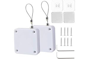 STOUCLA Lot de 2 ferme-portes automatiques avec capteurs - Avec cordon de serrage - Sans punch - Pour chambre à coucher - Blanc