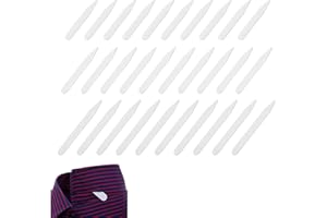 OBYJCA 30 pcs Shirt Collar Stiffeners, 3 Size Plastic White Smooth Shirt Collar Stiffeners Collar Stays Stiffener Fabric Stiffener Collar Extender for Home Use Organizing Travel Mens Dress Shirt