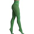 EVERSWE Women's 80 Den Soft Opaque Tights, Women's Tights, Clover Green, Large-X-Large