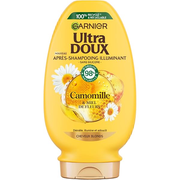 Garnier Ultra Dolce Festes Shampoo Mit Kamille – Für Helles Haar, Plastikfrei & Umweltfreundlich