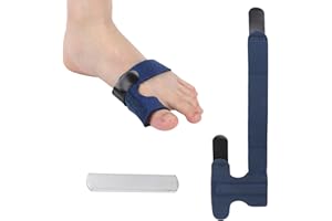 AGATIGE Soporte para dedos, fijador de fracturas de dedos múltiples, férulas de corrección de Hallux Valgus, protectores de dedos, soporte para lesiones, corrector de juanetes para hombres y mujeres (azul)