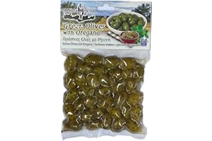 Candia Crop Greek Green Olives Marinated with Oregano, Pack of 5 x 200g (Total: 1 kg)