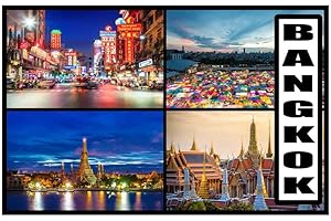 MILLHOUSE PRINTS Bangkok - Thailand - Post Card Style Fridge Magnet - Large Size (7cm x 4.5cm) - Gift Idea - Tourism