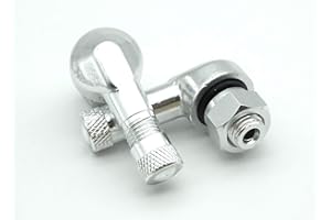 ‎NAAA 2x Motorrad Alu Winkelventil Silber 8,3mm Ventile Eckventil Ventil