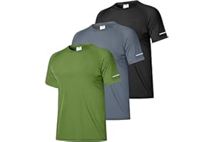 Boyzn 1 or 3er Pack UV Shirt Herren Schwimmshirt UPF 50+ UV Schutz T-Shirt Atmungsaktiv Schnelltrocknend Funktionsshirt Herren Kurzarm Rashguard Badeshirt Wandershirt Surf Sport Shirt für Schwimmen