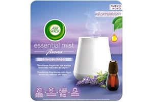 Air Wick Essential Mist - Aparato y recambios de ambientador difusor, esencia para casa con aroma a Lavanda Relajante - pack de 1 aparato y recambio