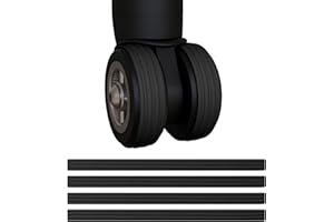Duronge 4 Piezas Protector de Ruedas de Equipaje Protector Ruedas Maleta, Se Puede Cortar a Cualquier Longitud Se Adapta a Todas Las Ruedas