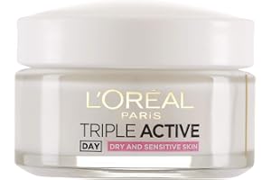 L'Oréal Paris, dagkräm för torr och känslig hud, Triple Active, 50 ml