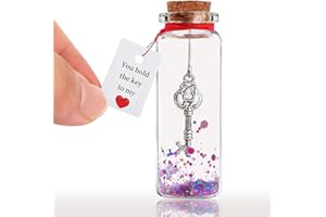 ‎WLIAGYE WLIAGYE Schlüssel Glücksflasche Valentinstag Geschenke für sie und ihn,männer frauen Geschenkeidee mit Mini Grußkartenhalter für Weihnachten,Home Decor Jahrestag Valentinstag Hochzeit Geburtstag Party