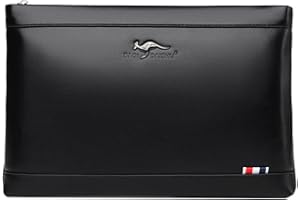 Aideal Pochette Uomo da Polso in Pelle PU Cartella Portadocumenti Borsetta a mano Organizer per la uso quotidiano,viaggio,lavoro