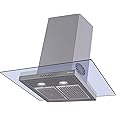 Faber 90 Cm 3 Way Silent Suction Chimney, 1095 m3/hr (Glassy 3D T2S2 LTW 90, 2 Baffle Filters, Stainless Steel)