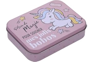 Girl Power, Boîte en métal de Pansements, Prédécoupés, Enfants, Junior, Boite de 24 Pansements, 10,9 x 8 x H.2 cm, TAKE CARE