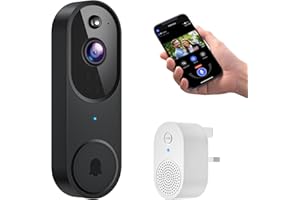 FameVibe 1080P Smart Video Doorbell Camera Wireless, Human Motion Detection and Instant Alerts, Night Vision, 2-Way Audio, Rechargeable Battery, Cloud Storage, Home Security System