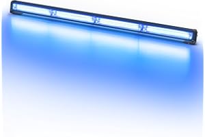 Dinfu 40W Gyrophare LED bleu Feux d'avertissement 60cm Lumière Stroboscopique 14 modèles différents Avec chargeur allume-cigare de 3 m pour Véhicule Camion Toit Supérieur