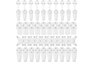 Bubuyun 100PCS Ganci per Appendere Quadri al Muro Gancio di Plastic per Appendi Quadri Ganci per Appendi Quadri Appendiabiti Cornice Gancio per Foto Senza Tracce per Muro di Calce, Cemento e Sabbia